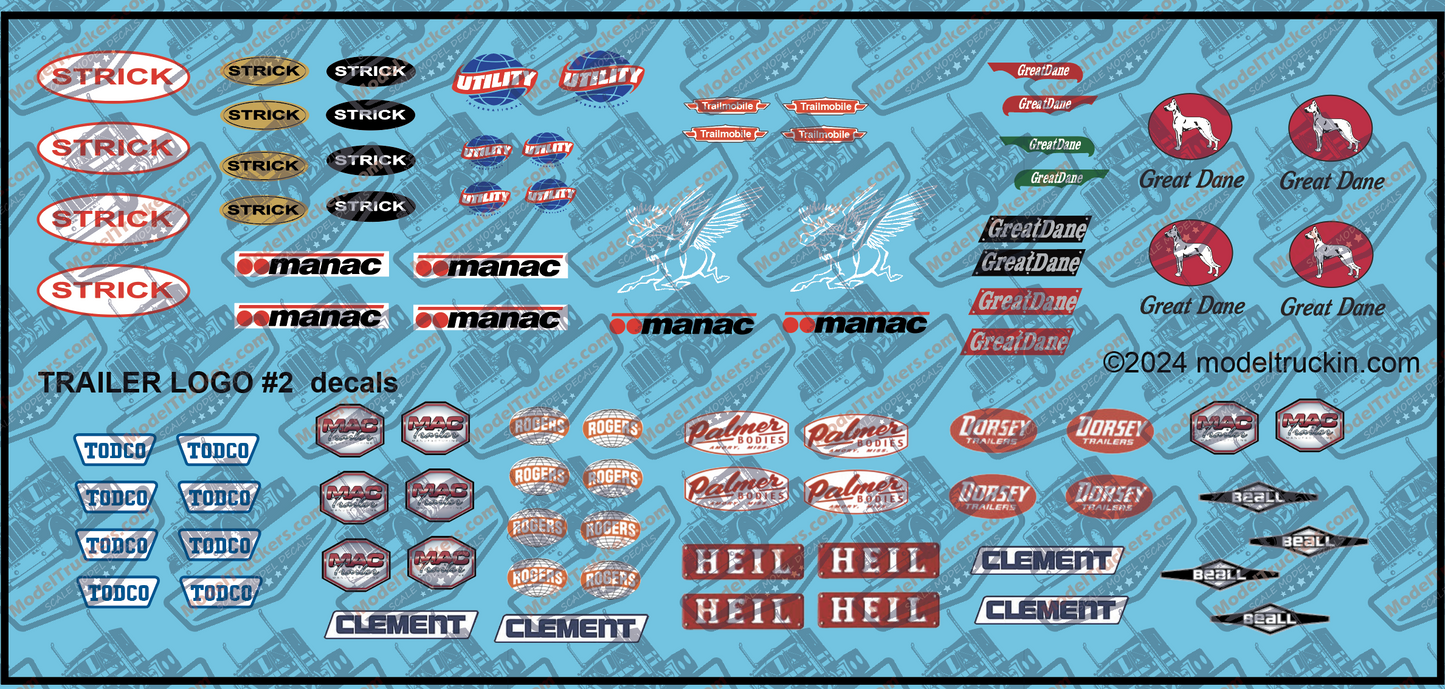 Semi Trailer Manufacturer Logos # 2 Model Decals