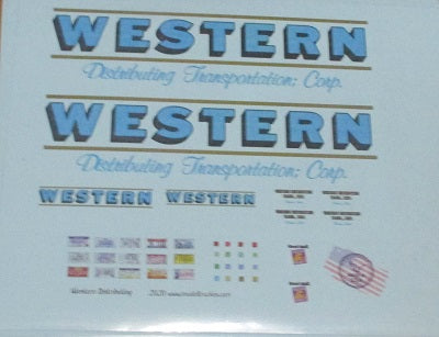 Western Distributing Model Decals